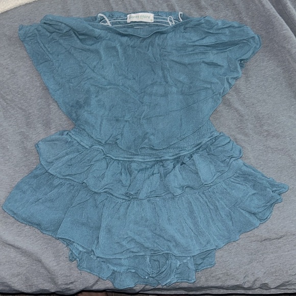Teal Pants Store Shorts Romper - Picture 2 of 5